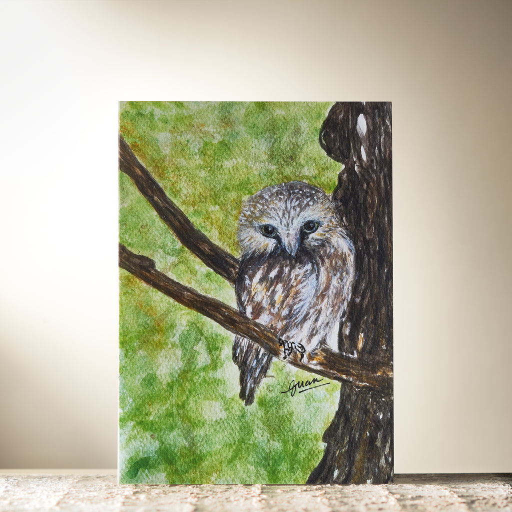 Woodland Owl Card by Guan - HomeLess Made