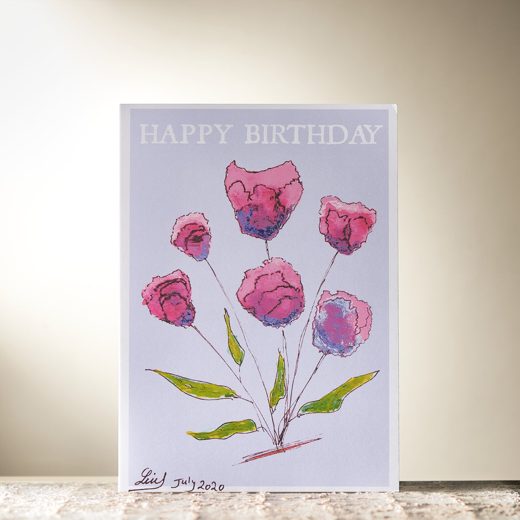 "Happy Birthday" Tulips Card by Lui