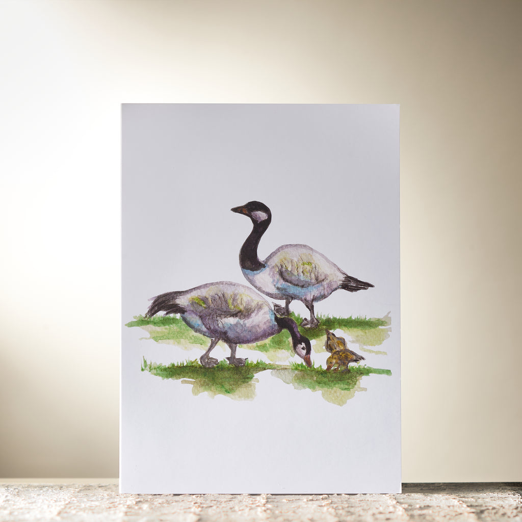 Geese and Gosling Card by Guan - HomeLess Made