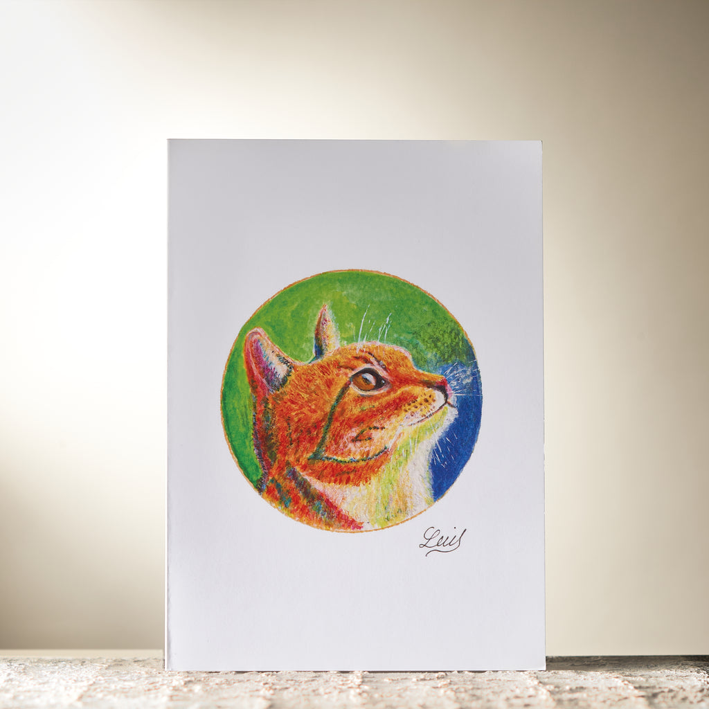 Globe Cat Card by Lui - HomeLess Made