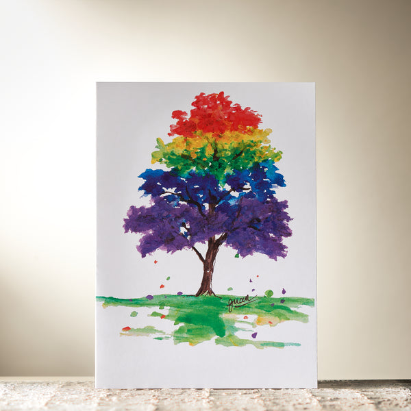 Rainbow Tree 'Fall' Card by Guan - HomeLess Made
