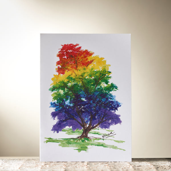 Rainbow Tree 'Life' Card by Guan - HomeLess Made