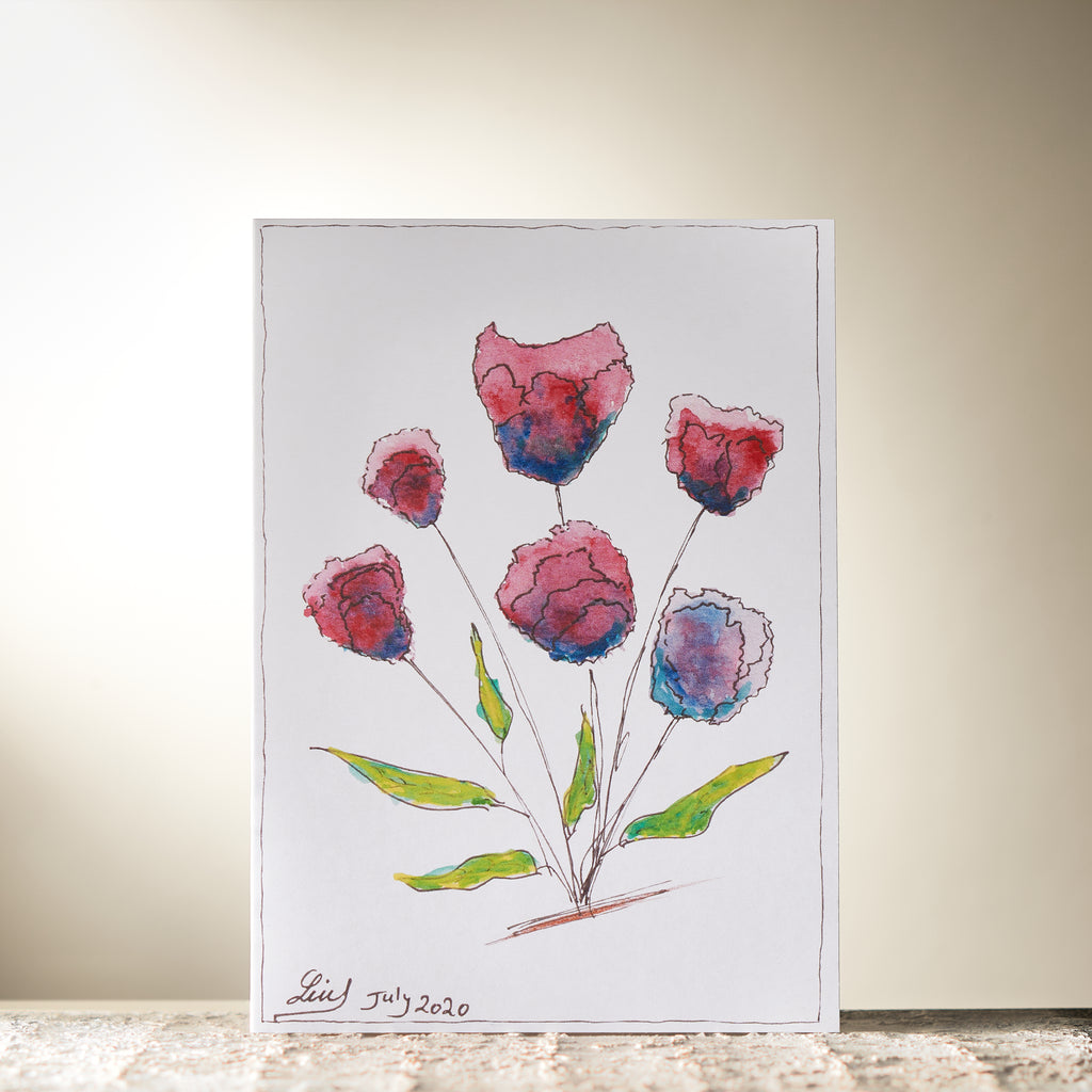 Purple Tulips Card by Lui - HomeLess Made