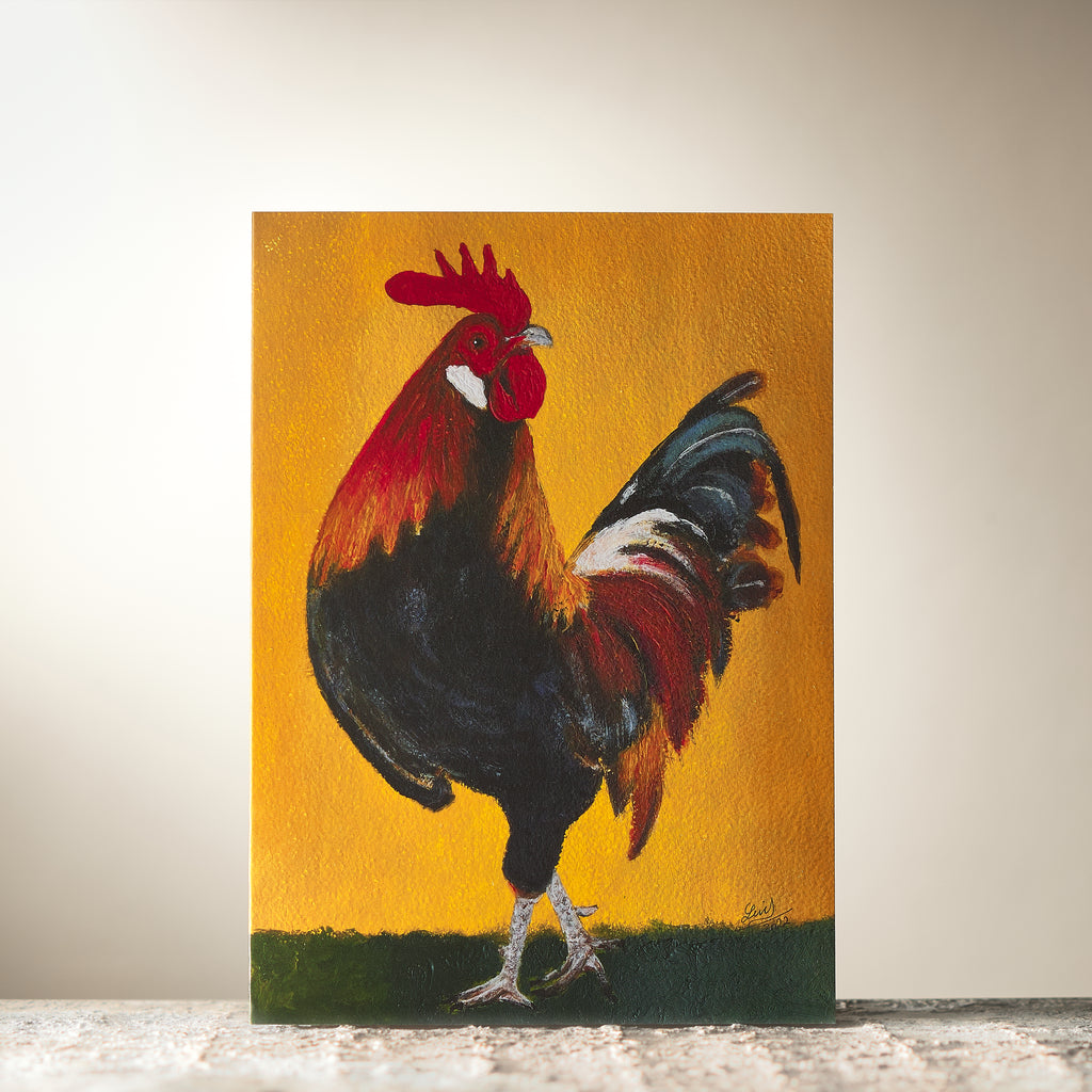 Golden Rooster Card by Lui - HomeLess Made