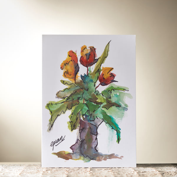 Orange Tulips Card by Guan - HomeLess Made