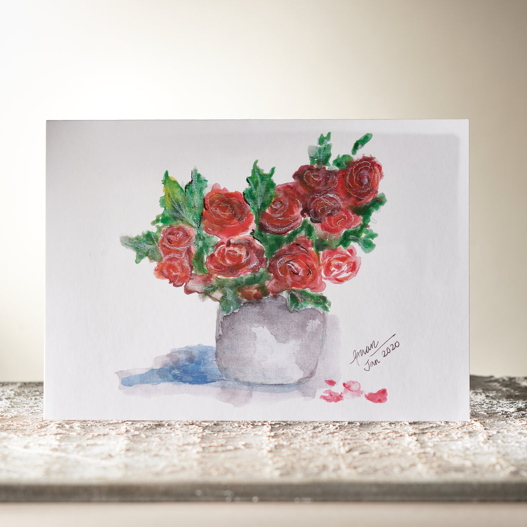 Red Roses Card by Guan - HomeLess Made