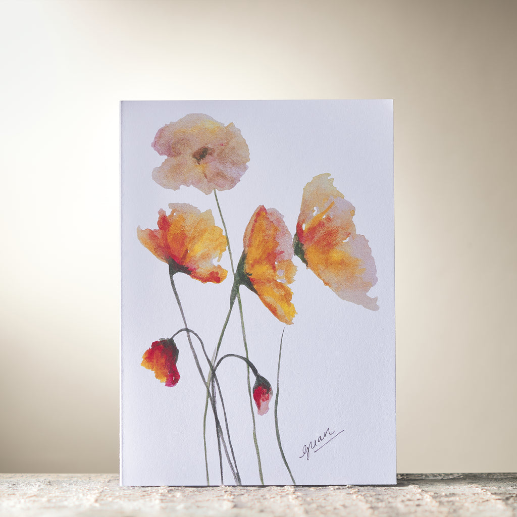 Amber Poppies Card by Guan - HomeLess Made