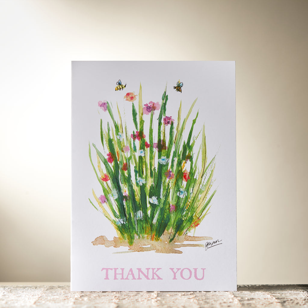 Flower bunch "Thank You" Card by Guan
