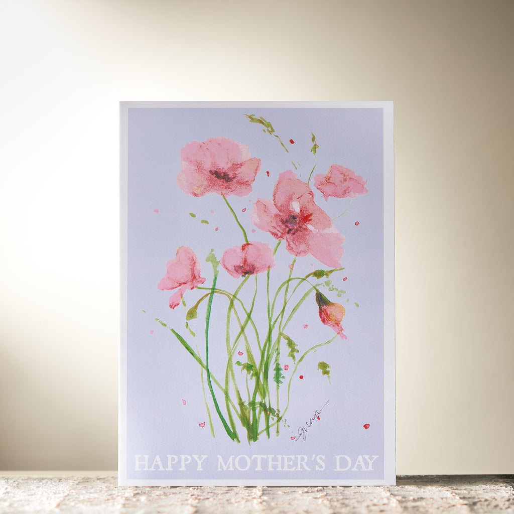 Pink Poppies "Happy Mother's Day" Card by Guan