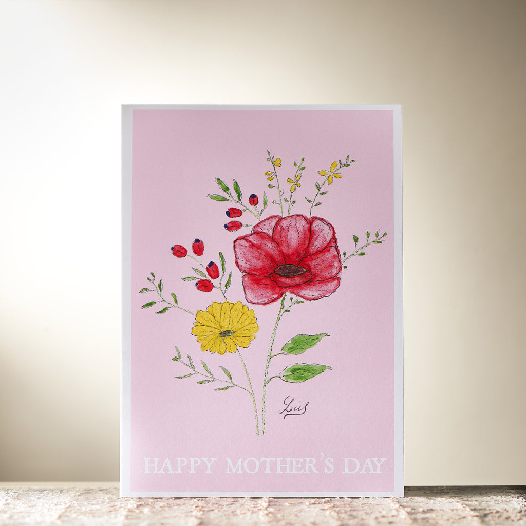 Wildflowers "Happy Mother's" Day Flowers Card by Lui