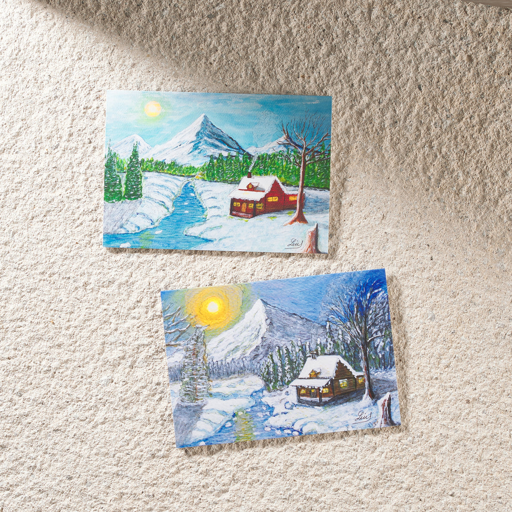 Lui's snowy landscapes - Christmas card multipack - HomeLess Made