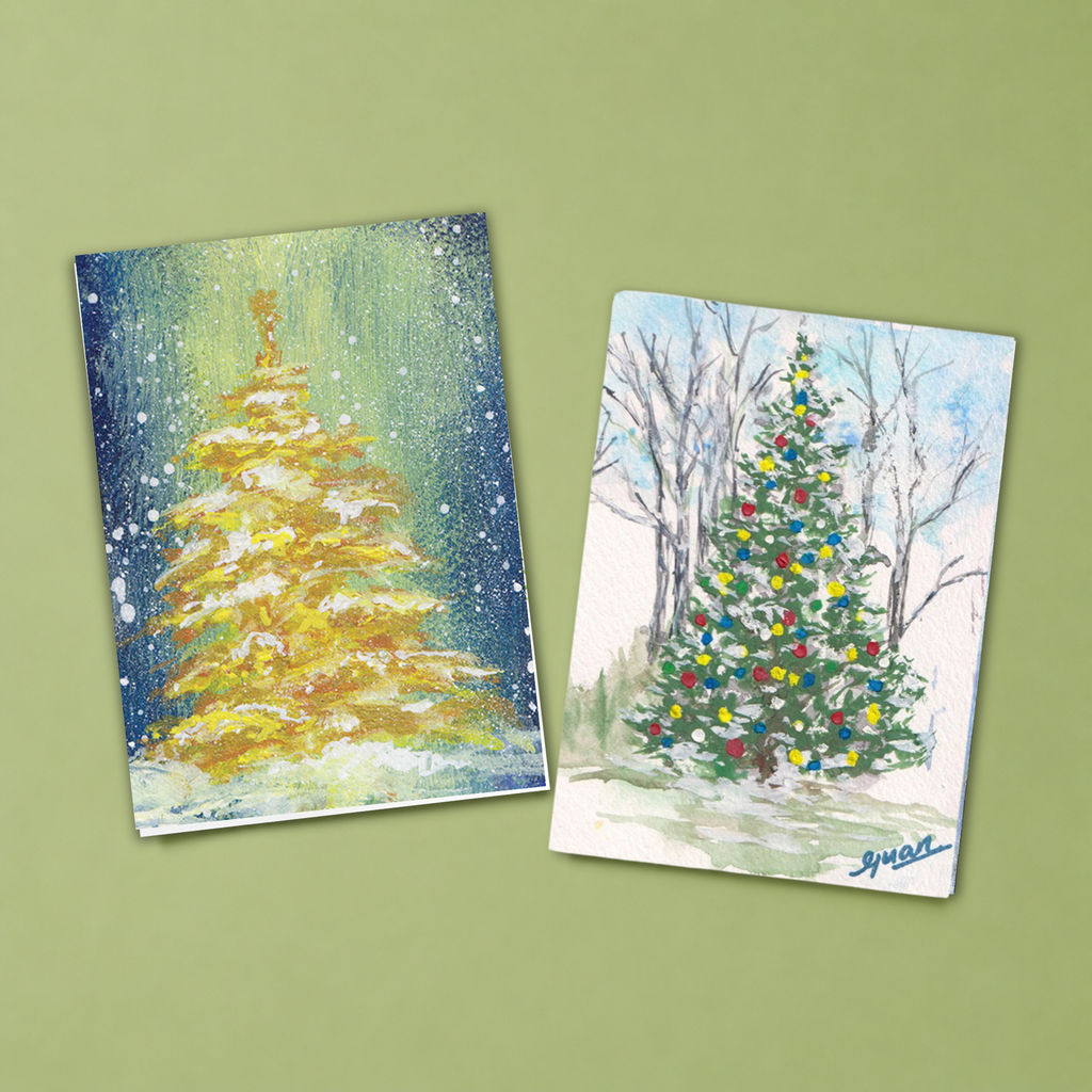 GUAN "Trees" Christmas Card Multipack (10 Pack)