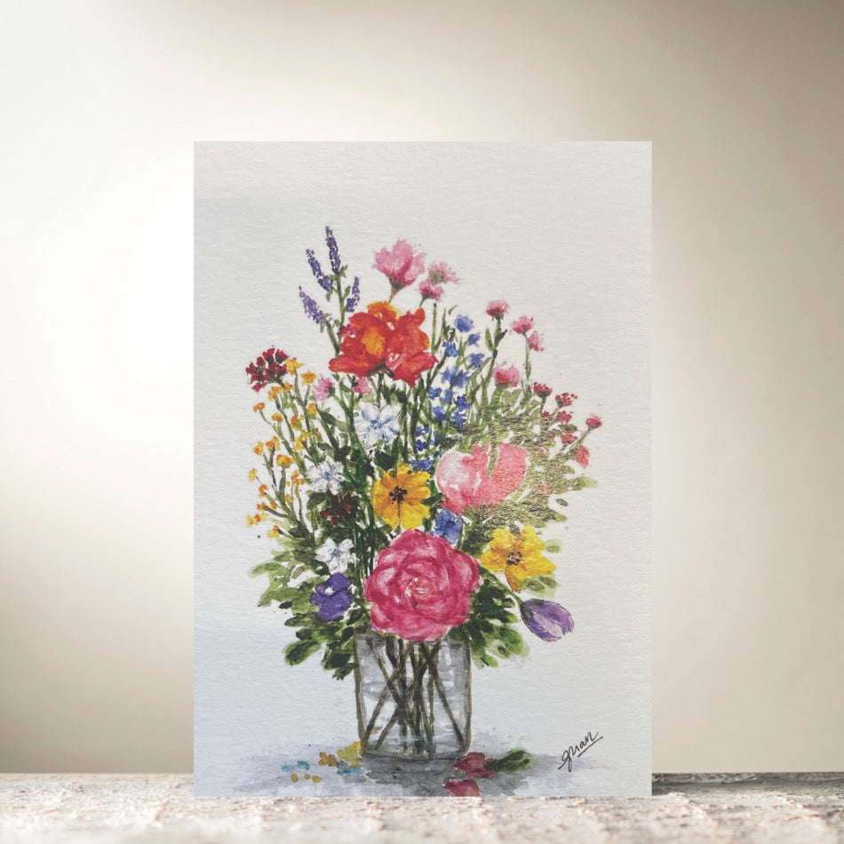 Bright Bouquet Card by Guan