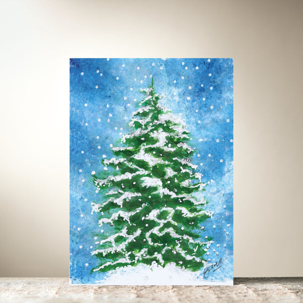 Blue Sky Tree Card by Guan