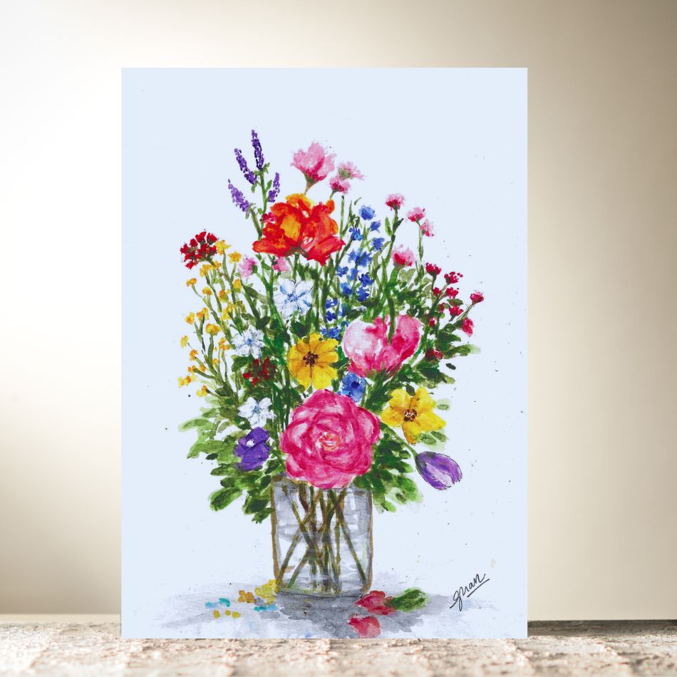 Bright Bouquet Card by Guan