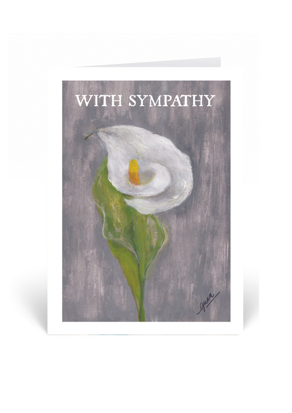 Lily "With Sympathy" Card by Guan