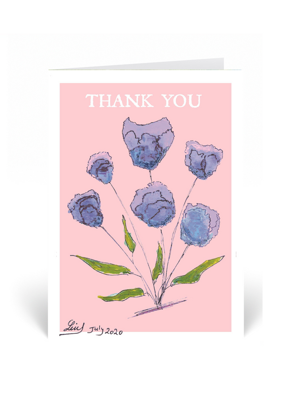 Tulips "Thank You" Card by Lui