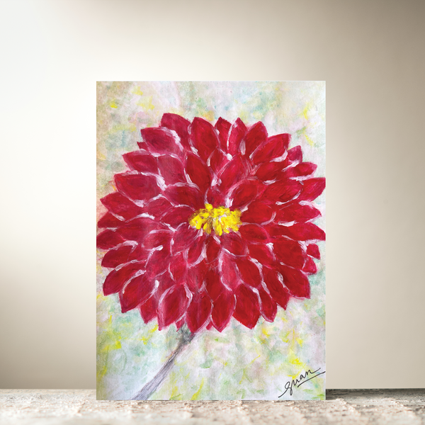Dhalia Plate Card By Guan