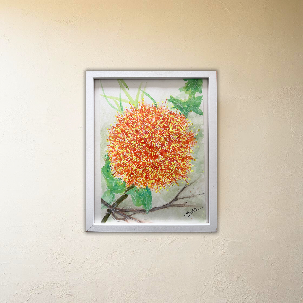 Orange Flare Flower from Guan (12 X 10 inches) - HomeLess Made