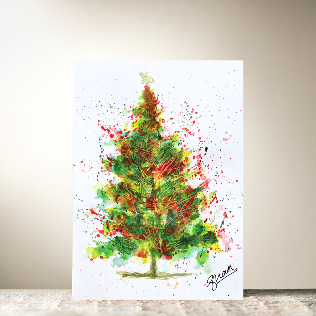 Red & Green Splash Tree by Guan