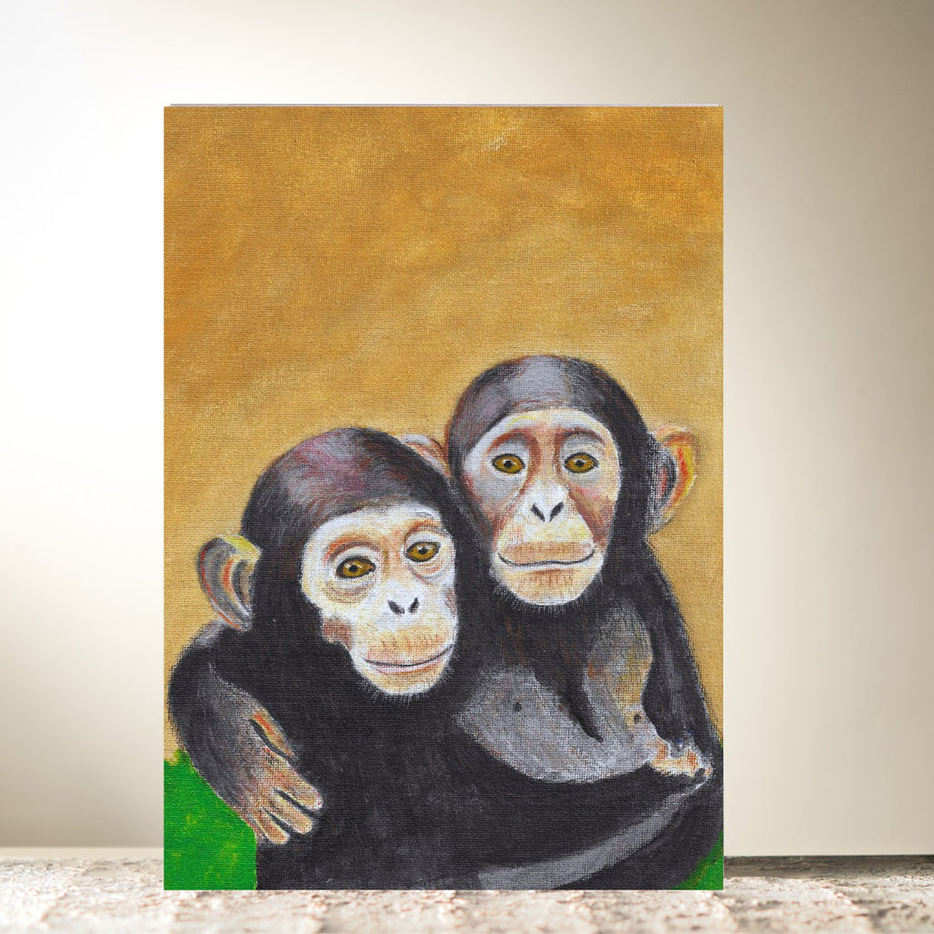 Monkey Hug Card by Lui