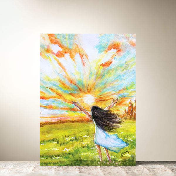 New Day Card by Guan