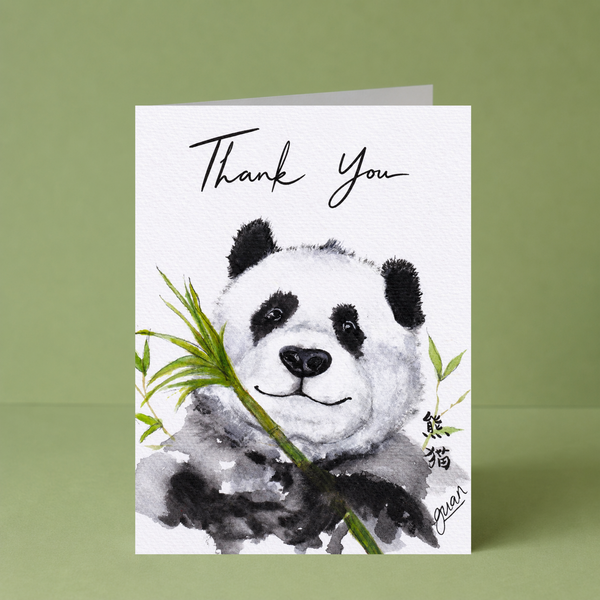 GUAN Panda Eyes "Thank you" Card