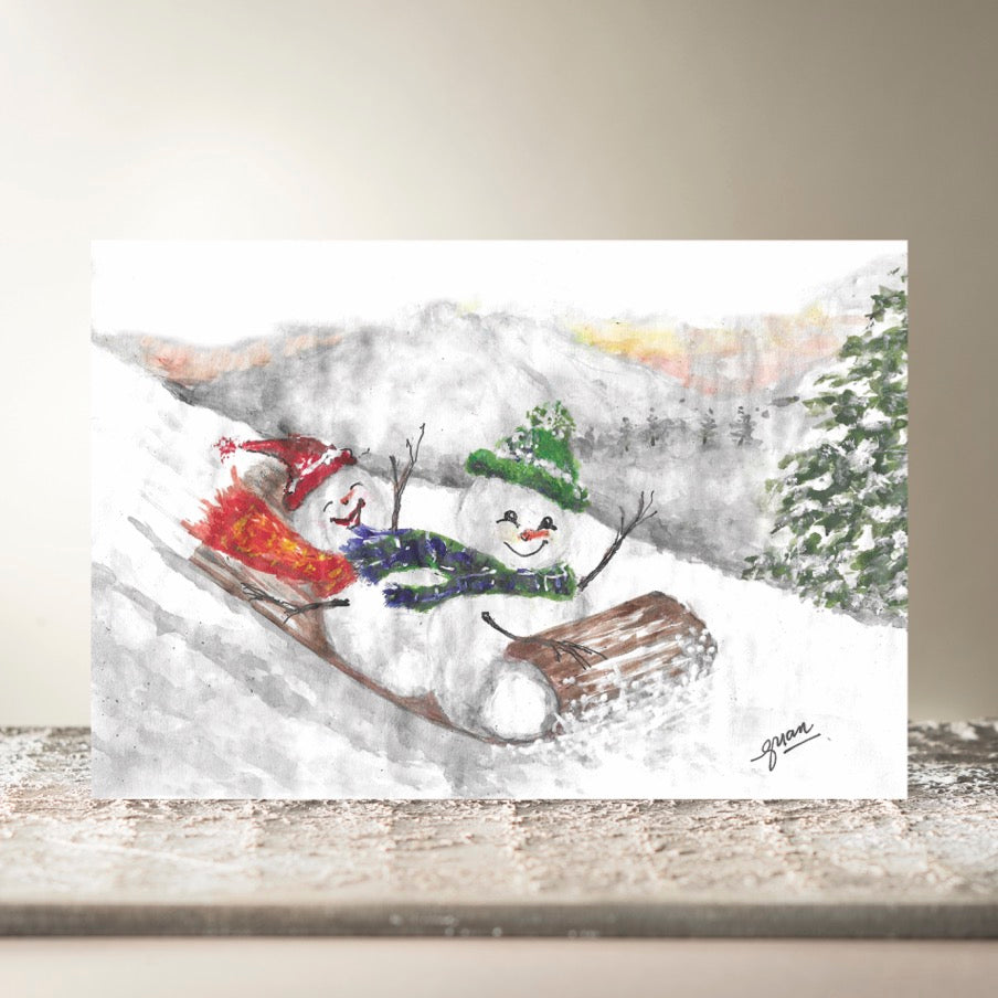 Snow Ride Card by Guan