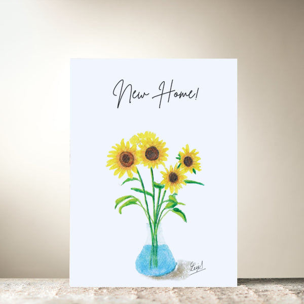 Sunflowers 'New Home' Card by Lui