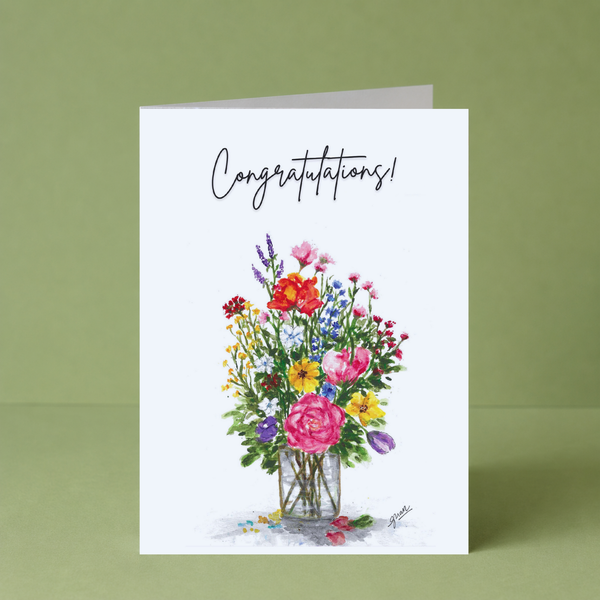 GUAN "Bright Bouquet 'Congratulations'" Card