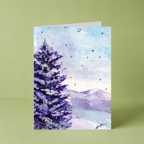 GUAN "Purple Christmas Tree" Card
