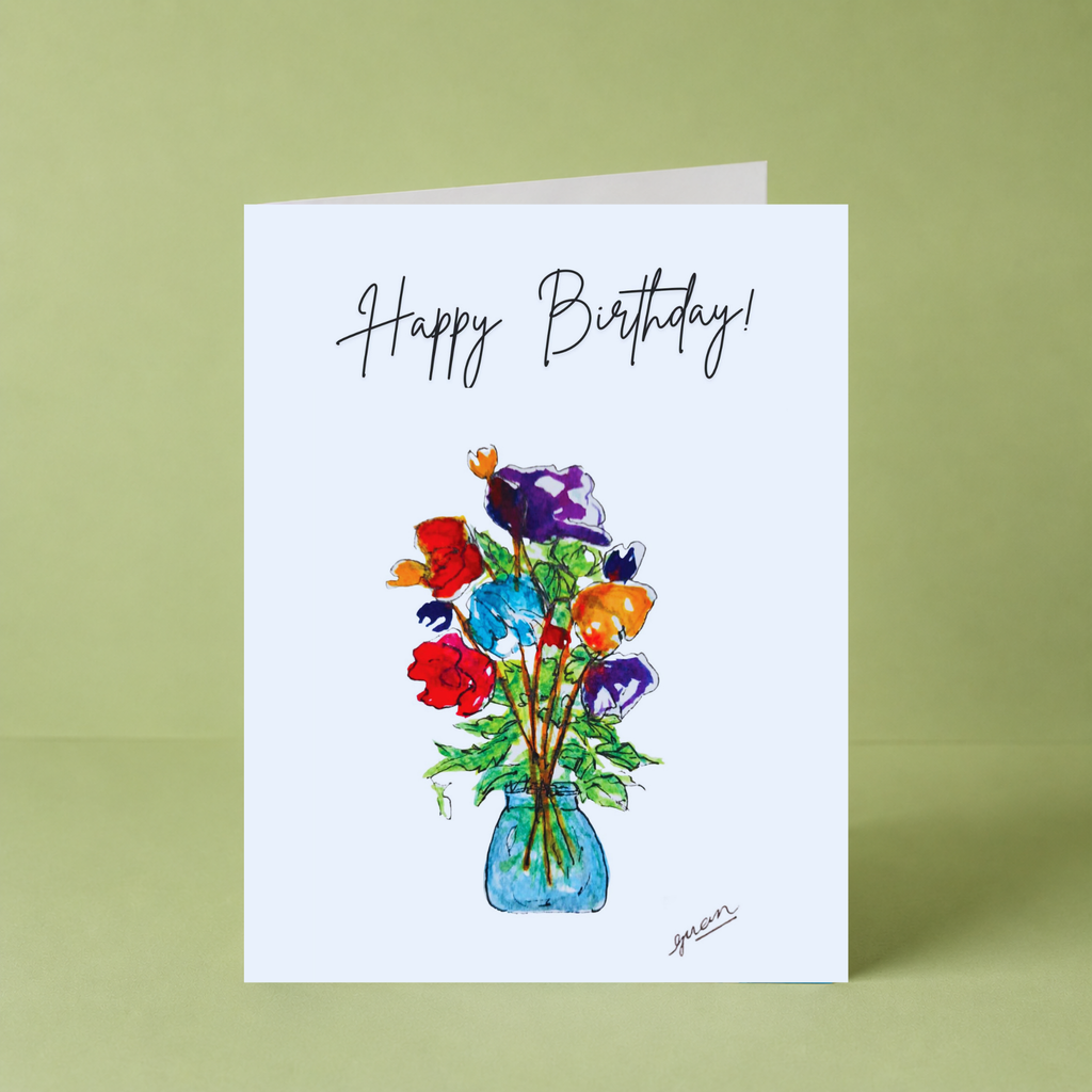 Bright Bouquet "Congratulations" Card by Guan