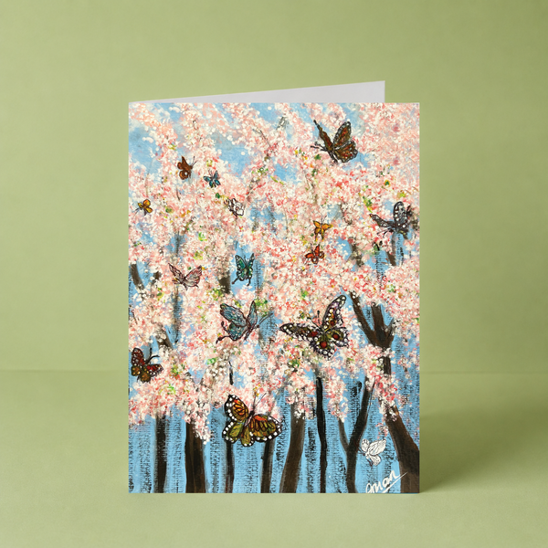 Butterfly Blossoms Card By Guan