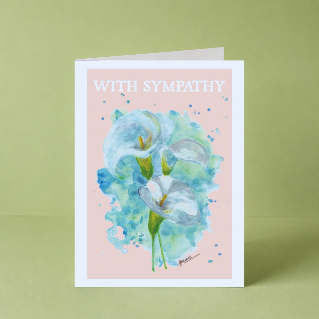 GUAN "Lillies With Sympathy" Card