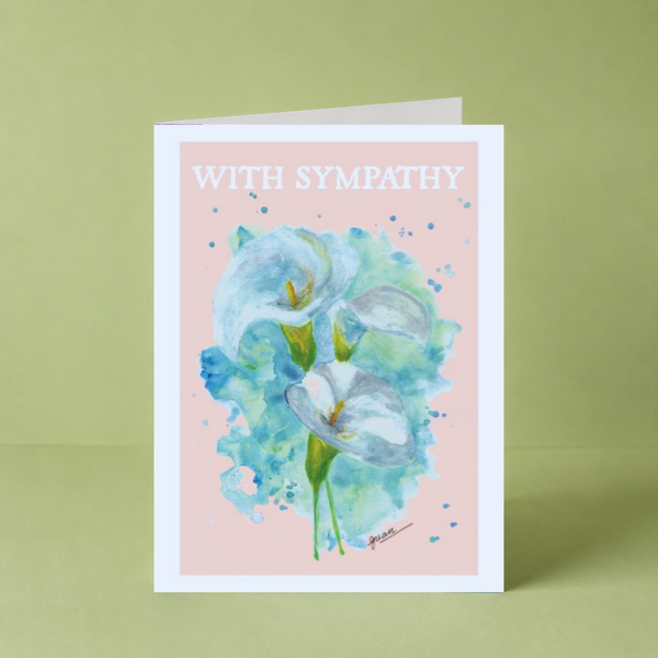GUAN "Lillies With Sympathy" Card