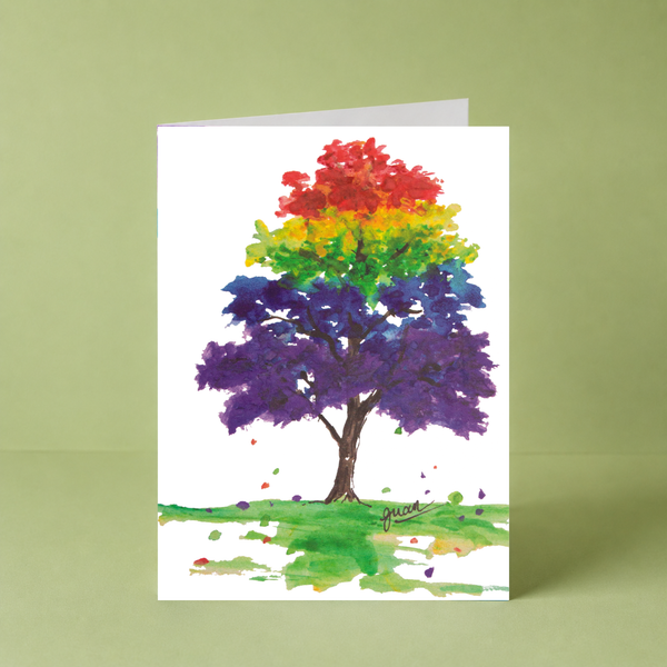 GUAN "Rainbow Tree 'Fall'" Card - HomeLess Made
