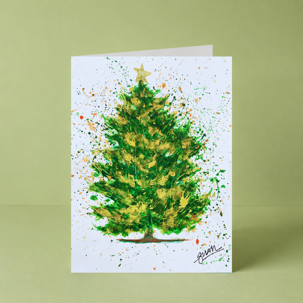 Red & Green Splash Tree by Guan