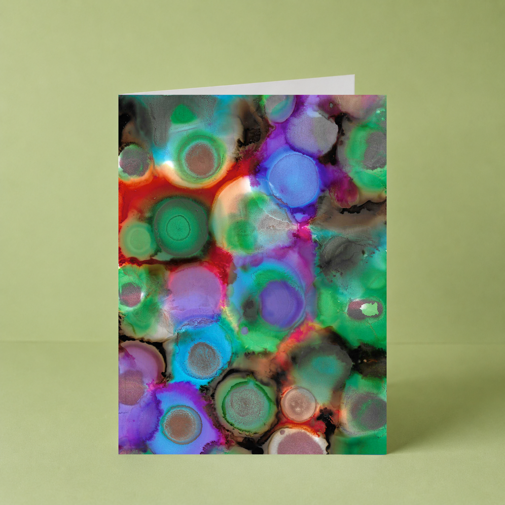 Colour Ink Abstract Two Card by John Sheehy