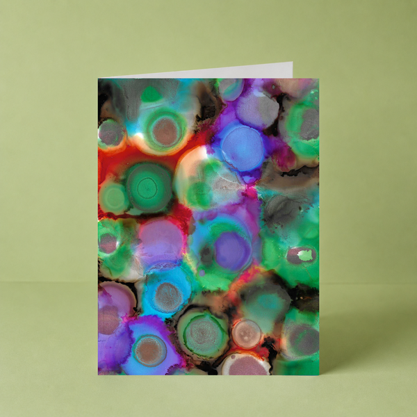 Colour Ink Abstract Two Card by John Sheehy
