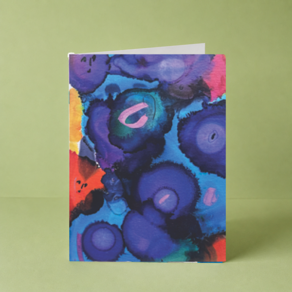 JOHN "Colour Ink Abstract Six" Card - HomeLess Made