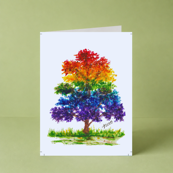 GUAN "Rainbow Tree 'joy'" Card - HomeLess Made