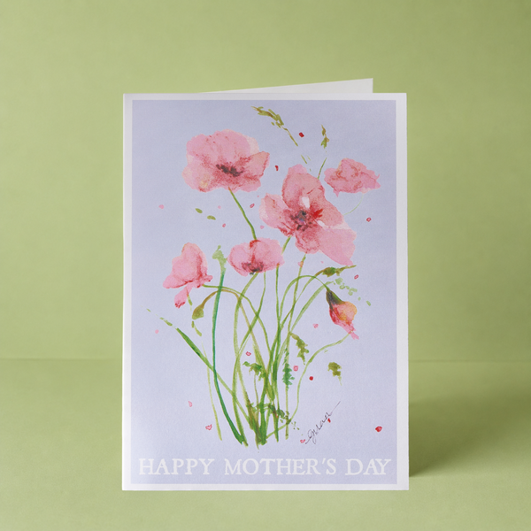 GUAN "Pink Poppies 'Happy Mother's Day'" Card - HomeLess Made