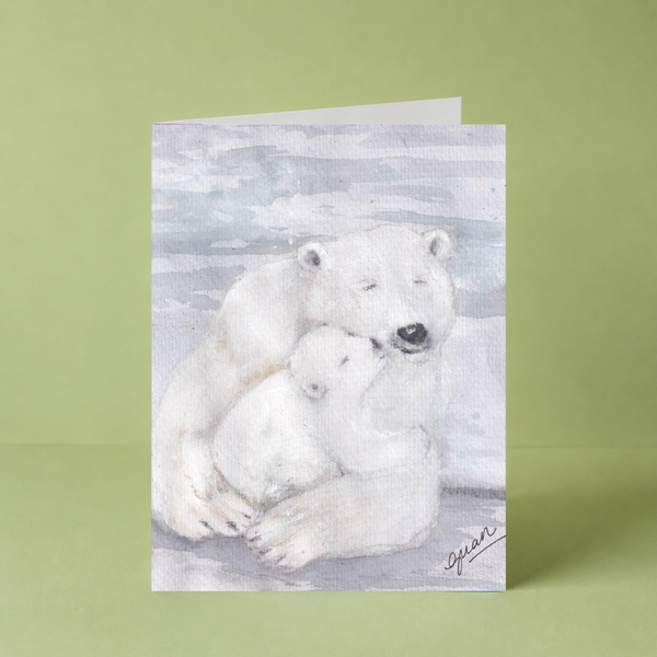 GUAN "Polar Bear And Cub" Card