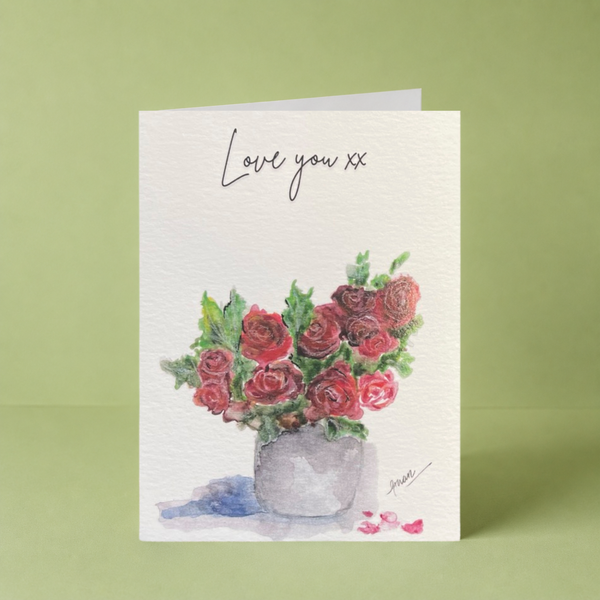 GUAN "Roses 'Love you xx'" Card
