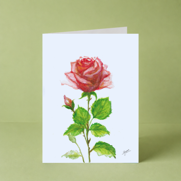Valentine Rose Card By Guan