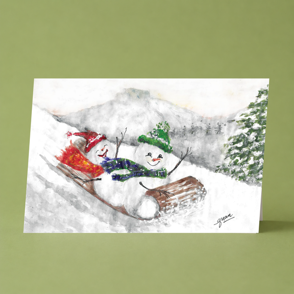 Snow Ride Card by Guan