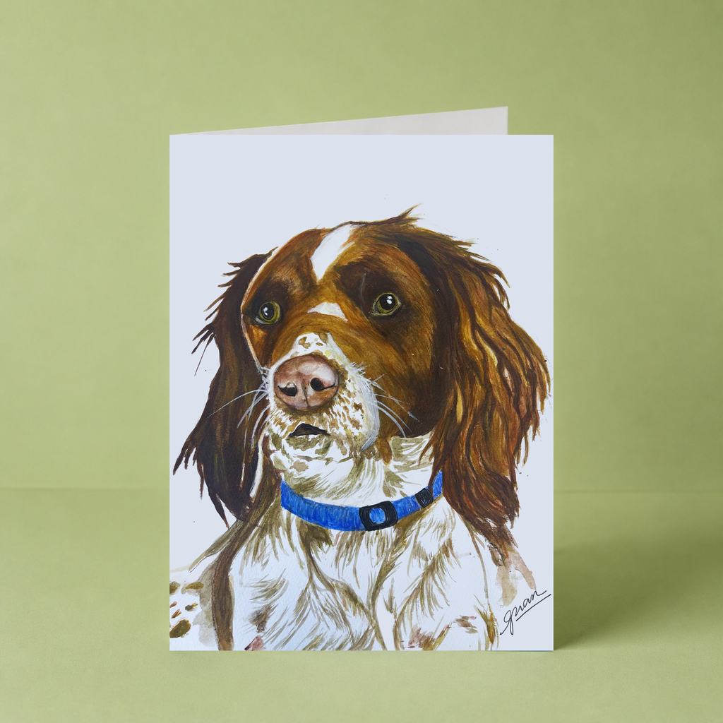 Spaniel Card by Guan