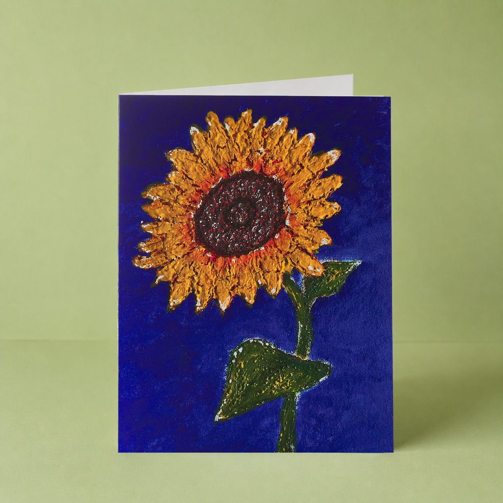 LUI "Blue Sunflower" Card - HomeLess Made