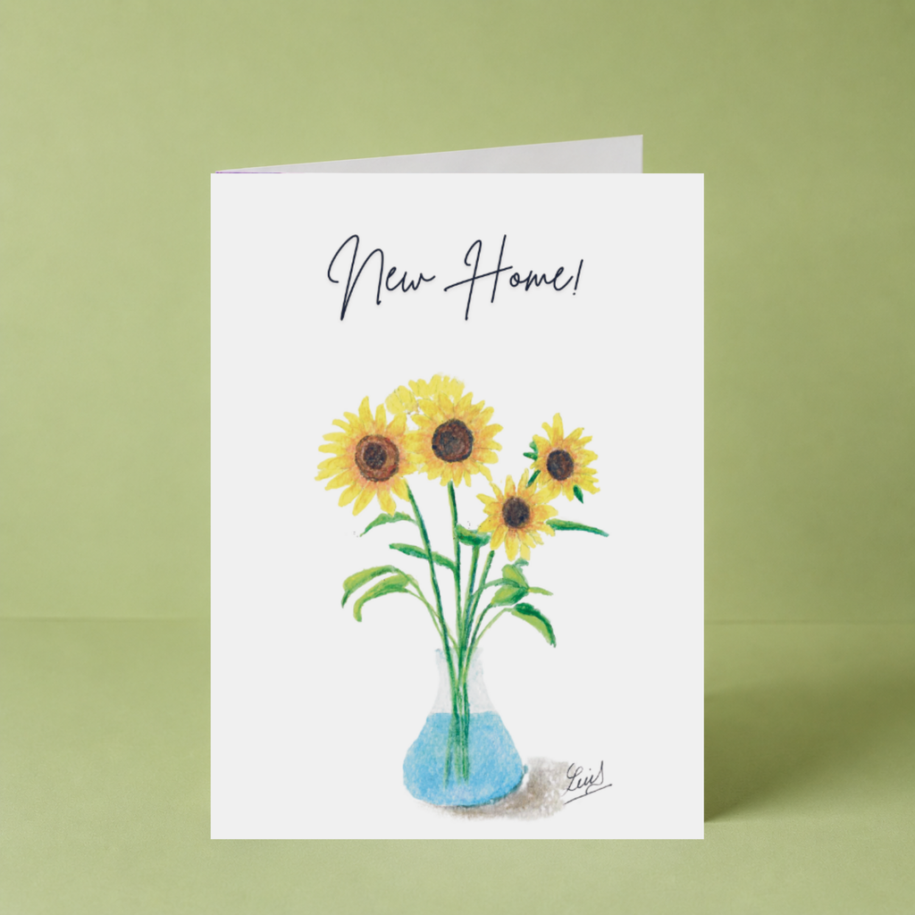 Sunflowers 'New Home' Card by Lui