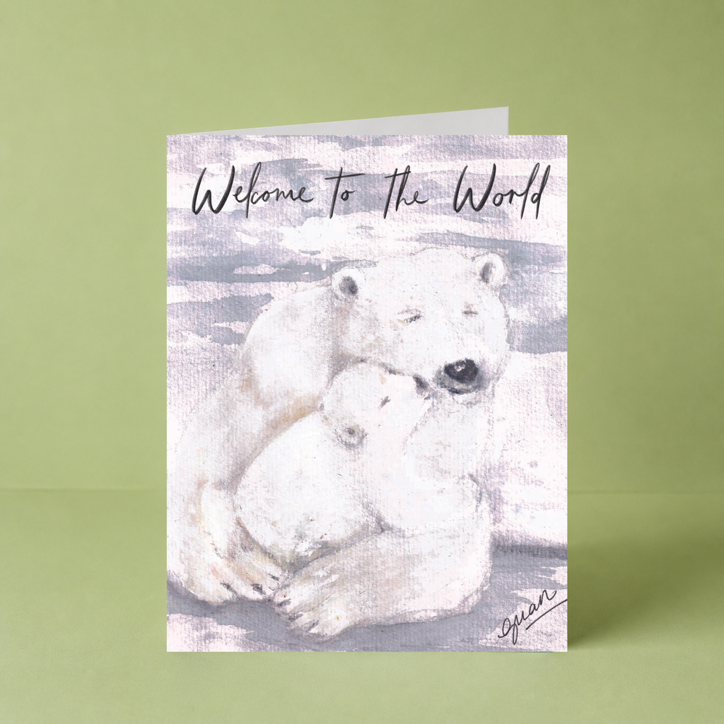 GUAN "Polar Bear And Cub Welcome to the World" Card